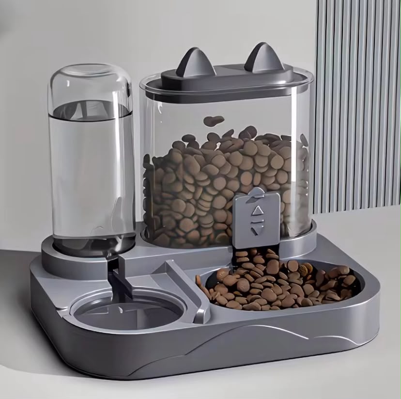 Automatic Pet Feeder and Water Dispenser - 2-in-1 station